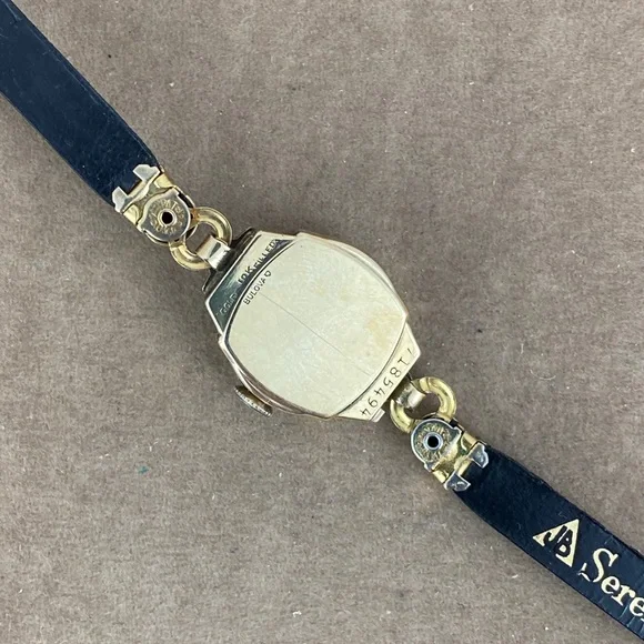 Vintage 1930’s Bulova 17 Jewel Movement 10K GF White Gold & 4 Diamonds - Picture 5 of 10